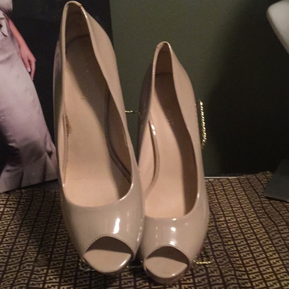 Nine West Platform Pumps, Nude Color, Size 9M